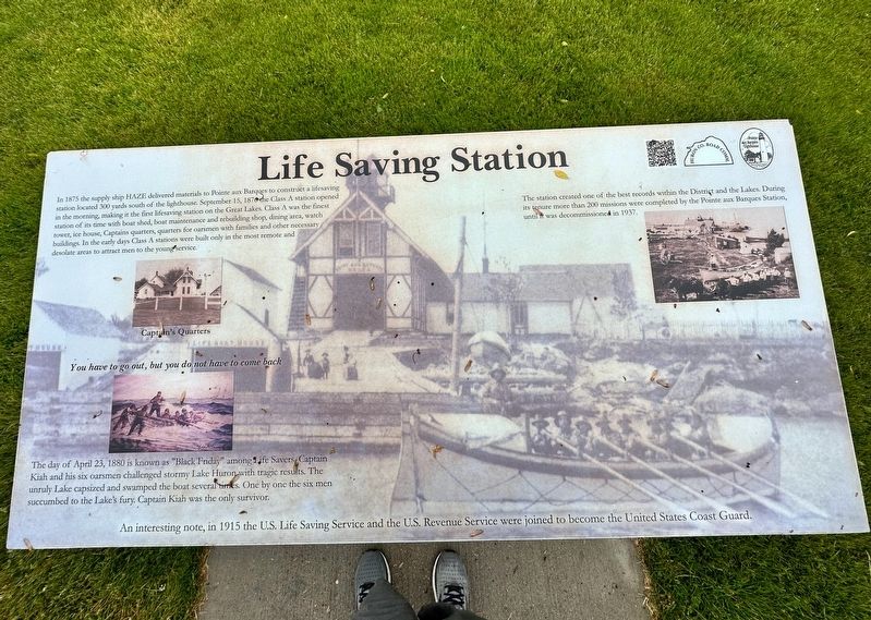 Life Saving Station Marker. Click for full size. Life Saving Station Marker image. Click for full size.