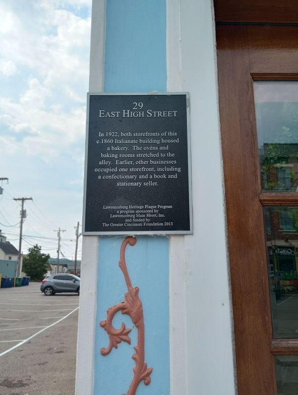 29 East High Street Marker. Click for full size. 29 East High Street Marker image. Click for full size.