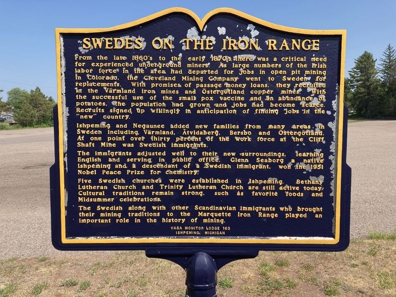 Swedes on the Iron Range Marker image. Click for full size.