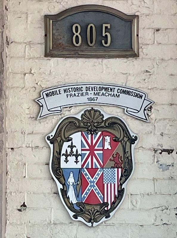 Mobile Historic Development Commission marker on house. image. Click for full size.