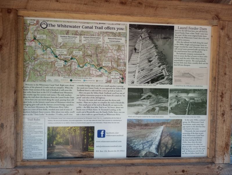 The Whitewater Canal Trail offers you: Marker image. Click for full size.