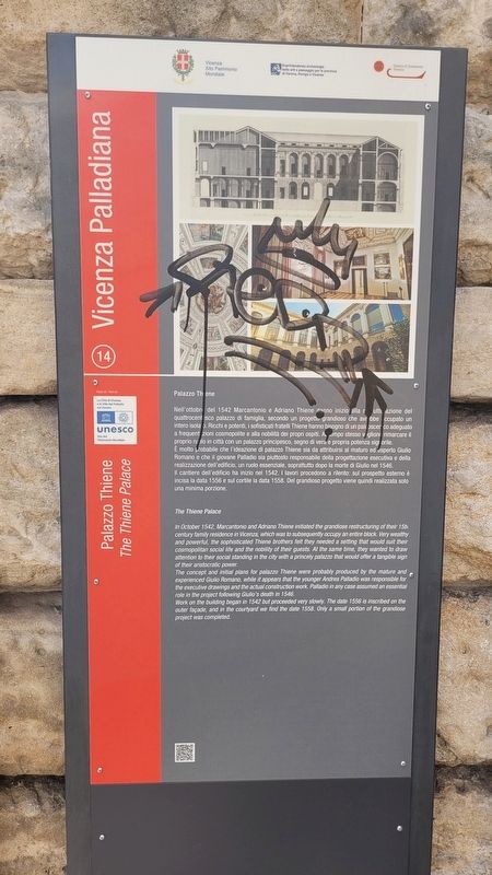 Palazzo Thiene / The Thiene Palace Marker. Click for full size. Palazzo Thiene / The Thiene Palace Marker image. Click for full size.