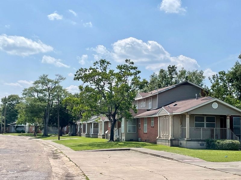 View of some of the Thomas James Place homes near the marker.. Click for full size. View of some of the Thomas James Place homes near the marker. image. Click for full size.