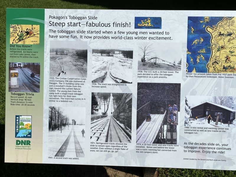 Pokagon's Toboggan Slide Marker image. Click for full size.