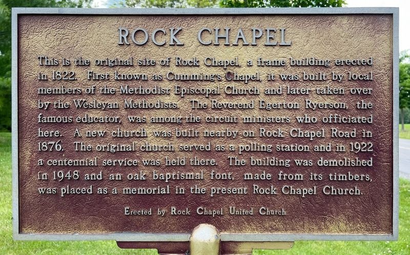 Rock Chapel Marker image. Click for full size.