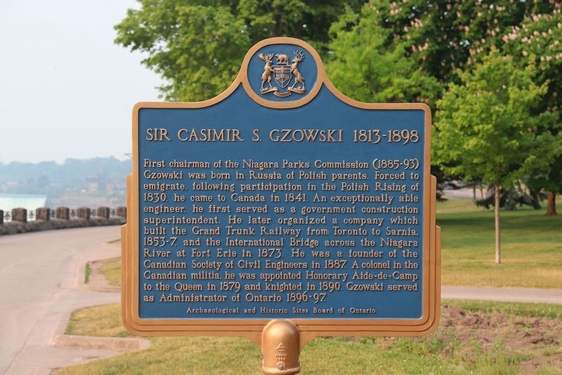 Sir Casimir S. Gzowski 1813-1898 Marker. Click for full size. Sir Casimir S. Gzowski 1813-1898 Marker image. Click for full size.