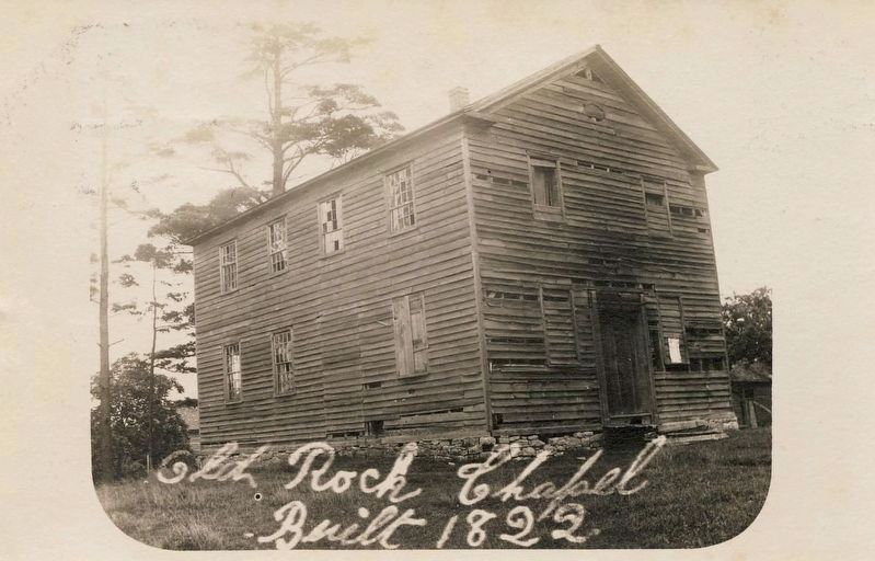 The original Rock Chapel, 1822 (photo date unknown) image. Click for full size.