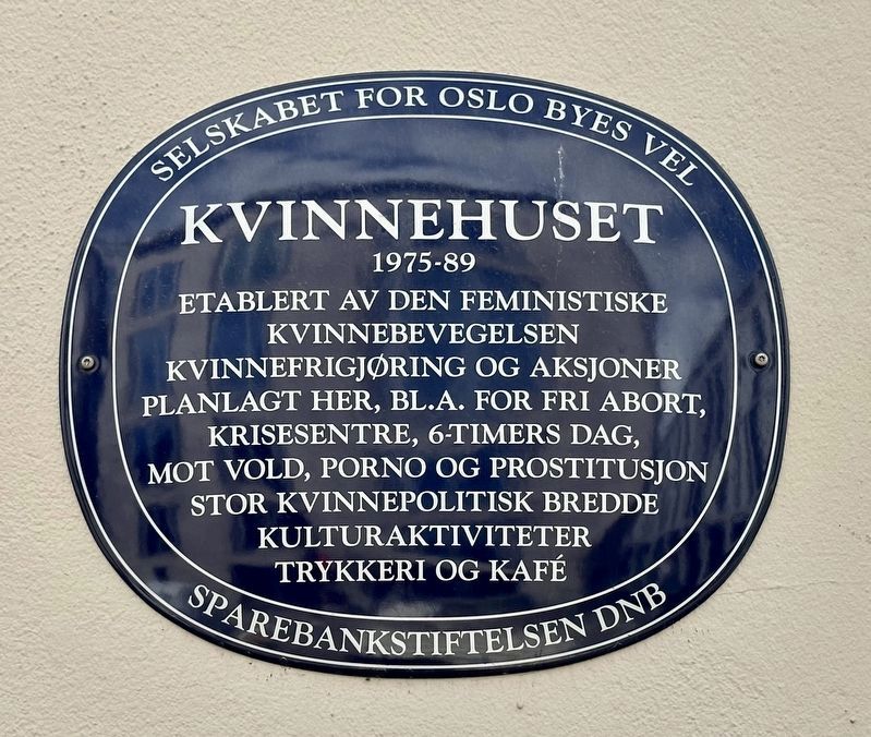 Kvinnehuset / The Women’s House Marker. Click for full size. Kvinnehuset / The Women’s House Marker image. Click for full size.