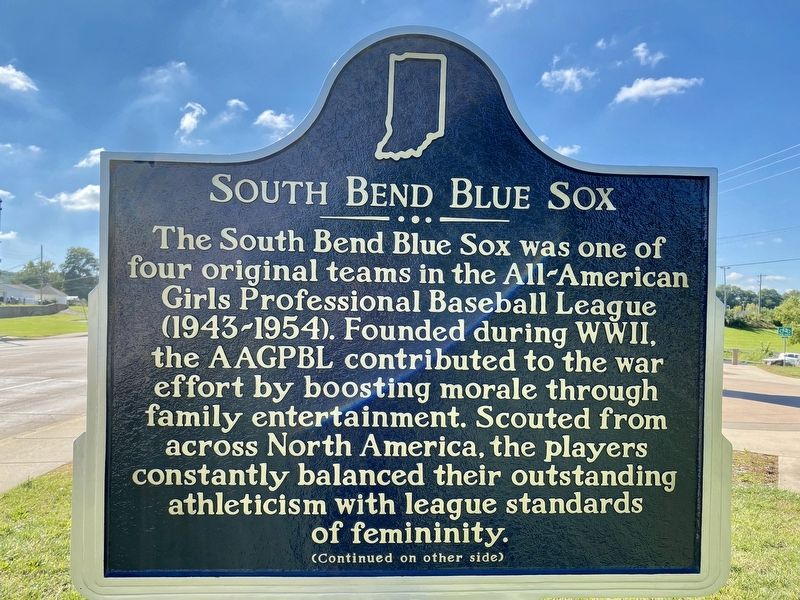 South Bend Blue Sox Marker, Side One. Click for full size. South Bend Blue Sox Marker, Side One image. Click for full size.
