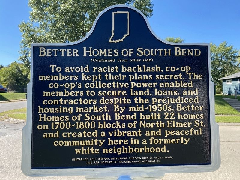 Better Homes Of South Bend Marker, Side Two image. Click for full size.