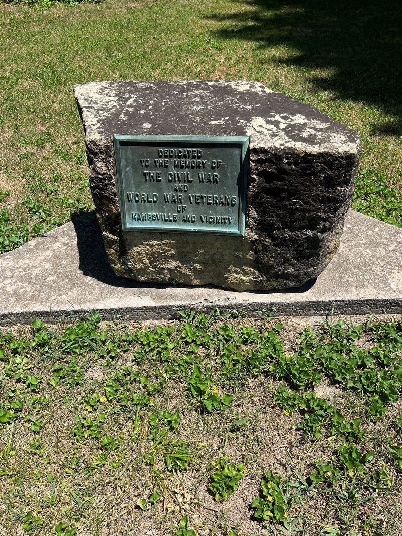 Dedicated to the Memory of the Civil War and World War Veterans Marker. Click for full size. Dedicated to the Memory of the Civil War and World War Veterans Marker image. Click for full size.