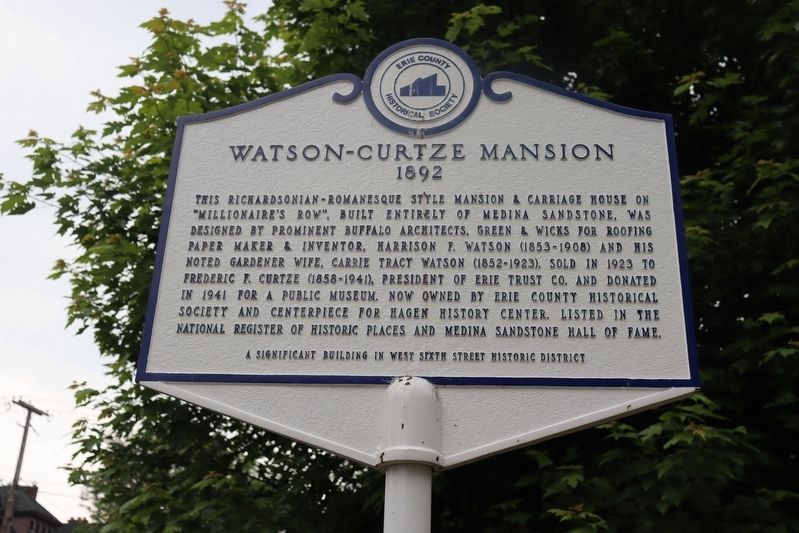 Watson-Curtze Mansion Marker image. Click for full size.