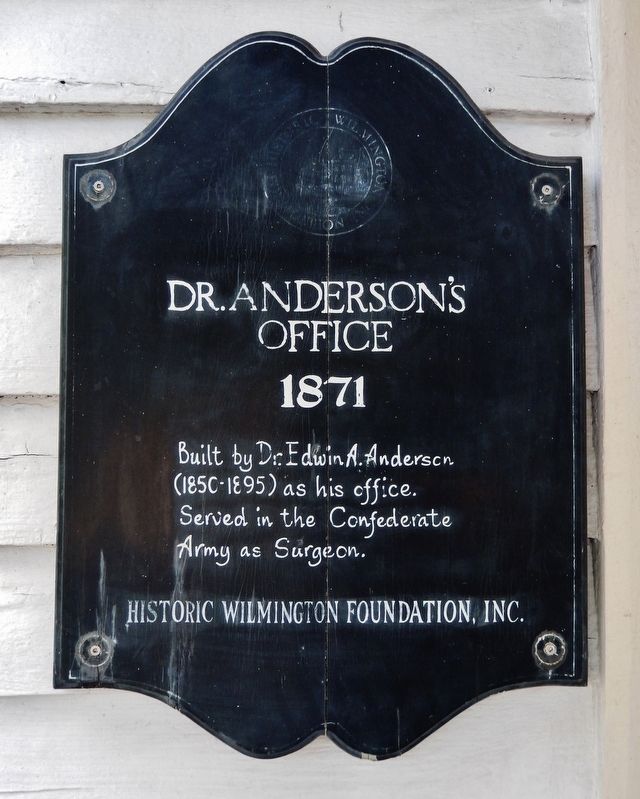 Dr. Anderson's Office Marker. Click for full size. Dr. Anderson's Office Marker image. Click for full size.