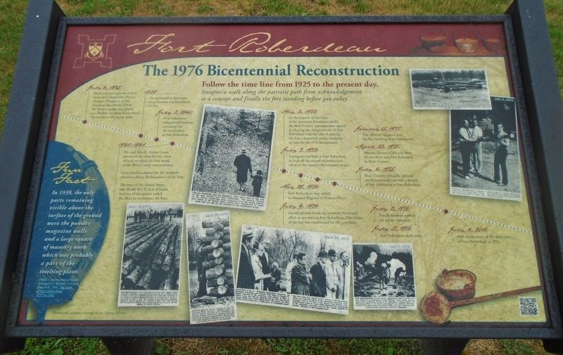 The 1976 Bicentennial Reconstruction Marker image. Click for full size.