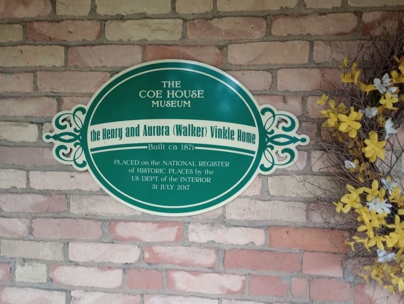 The Coe House Museum Marker image. Click for full size.