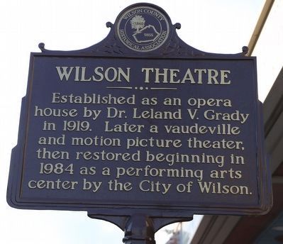 Wilson Theatre Marker image. Click for full size.