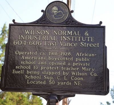 Wilson Normal & Industrial Institute Marker image. Click for full size.