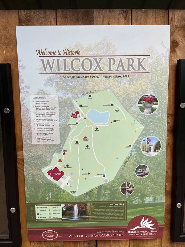 Welcome to Historic Wilcox Park Marker image. Click for full size.