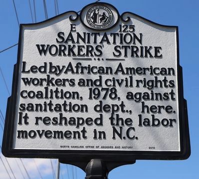 Sanitation Workers' Strike Marker image. Click for full size.