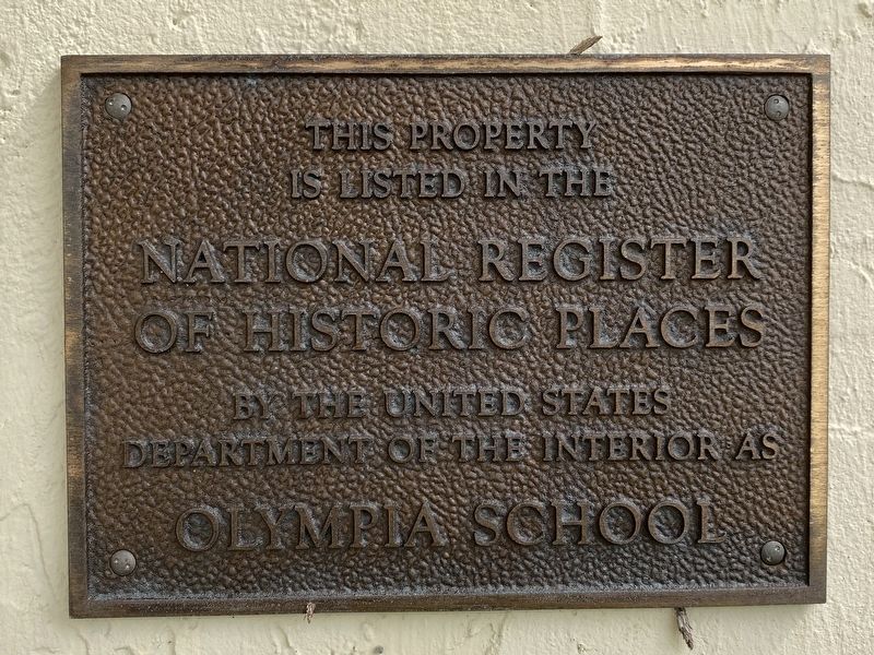 Olympia School Marker image. Click for full size.
