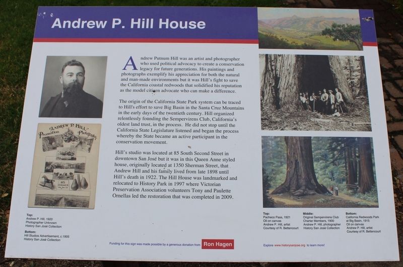 Andrew P. Hill House Marker image. Click for full size.
