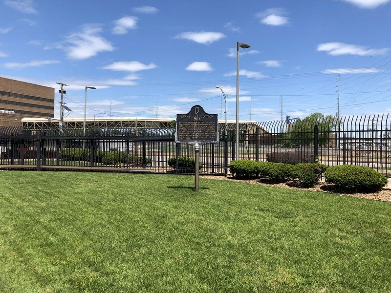Evansville Cotton Mill Marker. Click for full size. Evansville Cotton Mill Marker image. Click for full size.