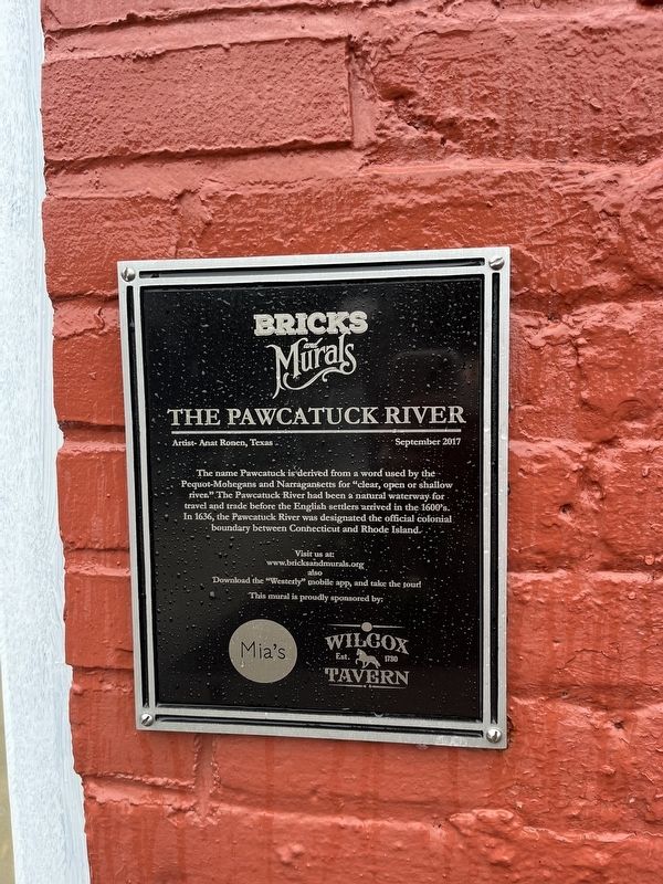 The Pawcatuck River Marker image. Click for full size.