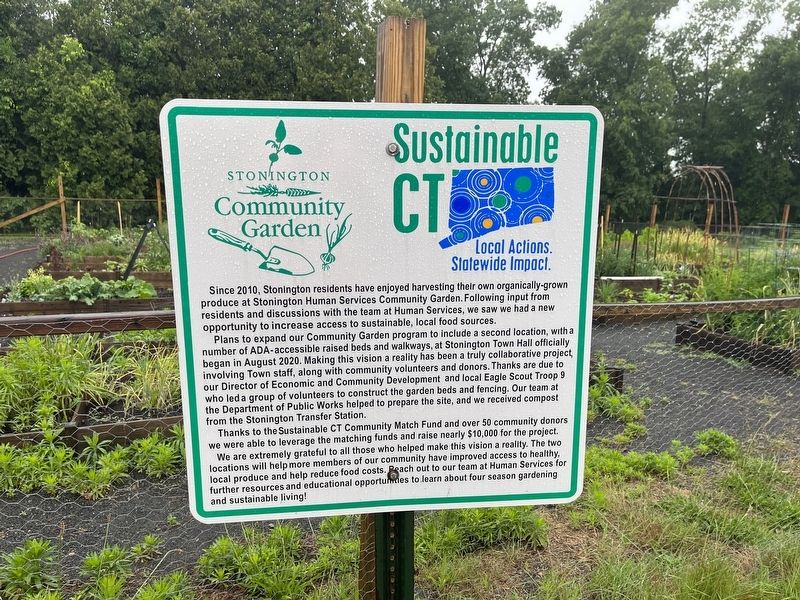 Stonington Community Garden Marker image. Click for full size.