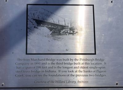 Marker closeup (Joan Marchand Bridge) image. Click for full size.