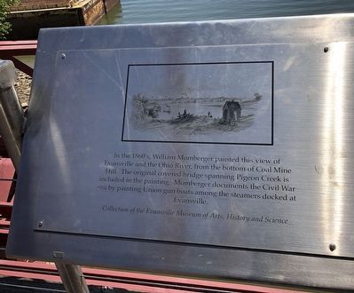 Evansville's Riverfront Marker (left section). Click for full size. Evansville's Riverfront Marker (left section) image. Click for full size.