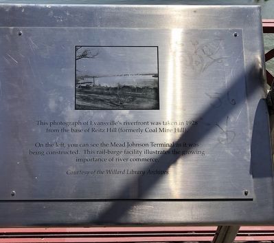 Evansville's Riverfront Marker (right section). Click for full size. Evansville's Riverfront Marker (right section) image. Click for full size.