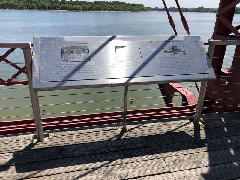 Evansville Shipyard/Gibson Moore Mine/Evansville Marine Hospital Marker image. Click for full size.