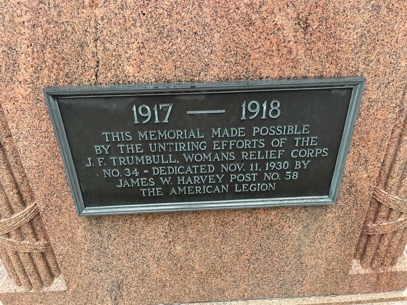 World War I Memorial Marker. Click for full size. World War I Memorial Marker image. Click for full size.