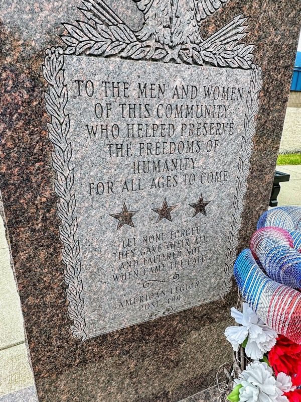 Port Austin Veterans Memorial Marker. Click for full size. Port Austin Veterans Memorial Marker image. Click for full size.