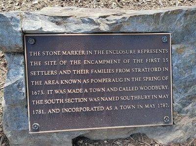 First Settlers of Southbury Marker. Click for full size. First Settlers of Southbury Marker image. Click for full size.