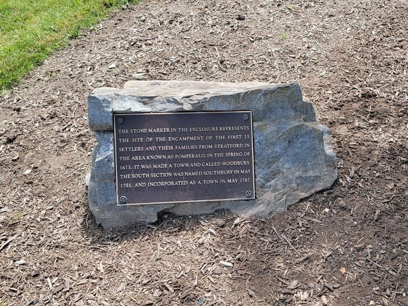 First Settlers of Southbury Marker. Click for full size. First Settlers of Southbury Marker image. Click for full size.
