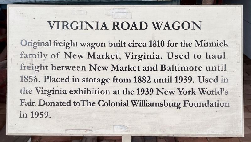 Virginia Road Wagon Marker image. Click for full size.