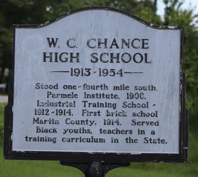 W. C. Chance High School Marker image. Click for full size.