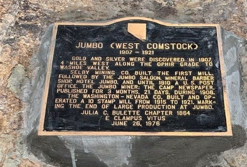 Jumbo (West Comstock) Marker image. Click for full size.