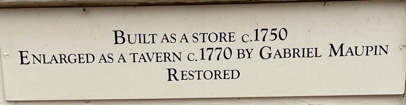 Gabriel Maupin Tavern Marker image. Click for full size.
