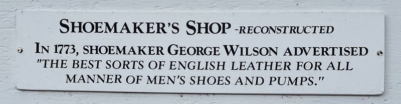 Shoemakers Shop Marker image. Click for full size.