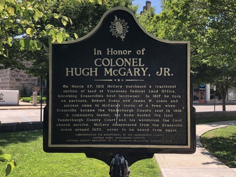 Colonel Hugh McGary, Jr. Side of Marker image. Click for full size.
