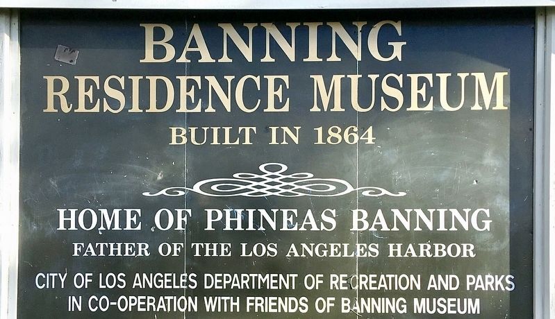 Banning Residence Museum Marker image. Click for full size.