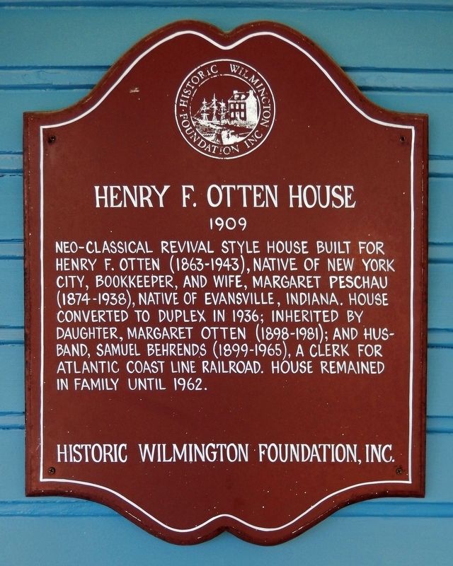 Henry F. Otten House Marker image. Click for full size.