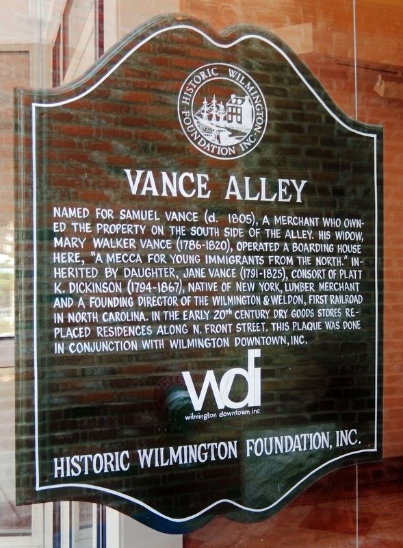 Vance Alley Marker image. Click for full size.