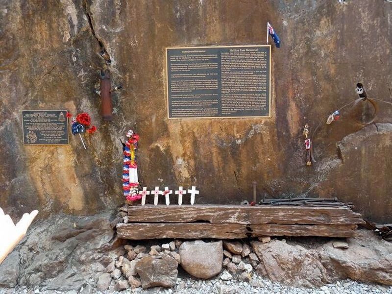 Hellfire Pass Memorial Plaques. Click for full size. Hellfire Pass Memorial Plaques image. Click for full size.
