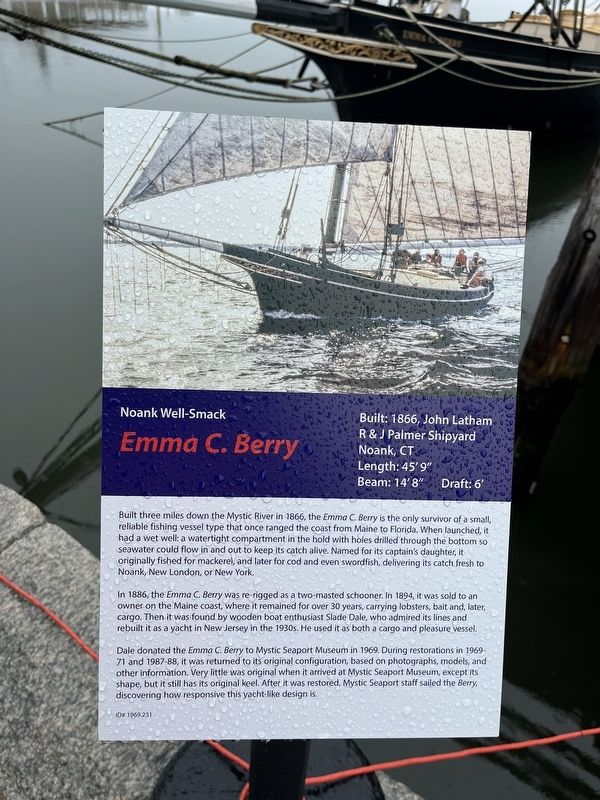 Noank Well-Smack <i>Emma C. Berry</i> Marker image. Click for full size.