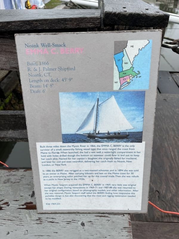 Noank Well-Smack Emma C. Berry Marker. Click for full size. Noank Well-Smack Emma C. Berry Marker image. Click for full size.