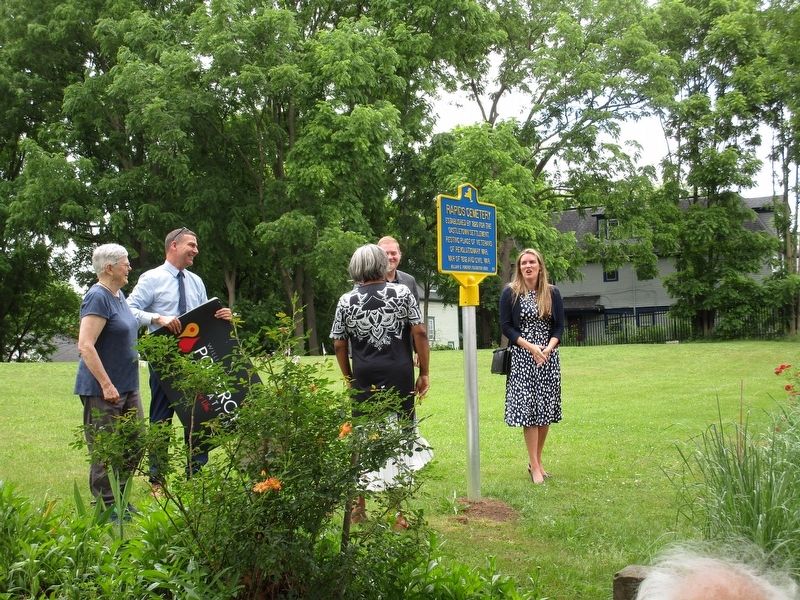 Rapids Cemetery Marker Dedication image. Click for full size.
