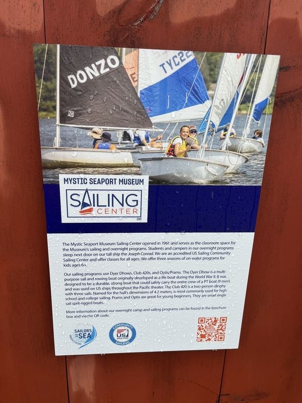 Mystic Seaport Museum Sailing Center Marker image. Click for full size.